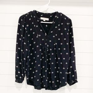 LOFT Navy Blouse